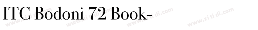 ITC Bodoni 72 Book字体转换 ITC Bodoni 72 Book字体转换